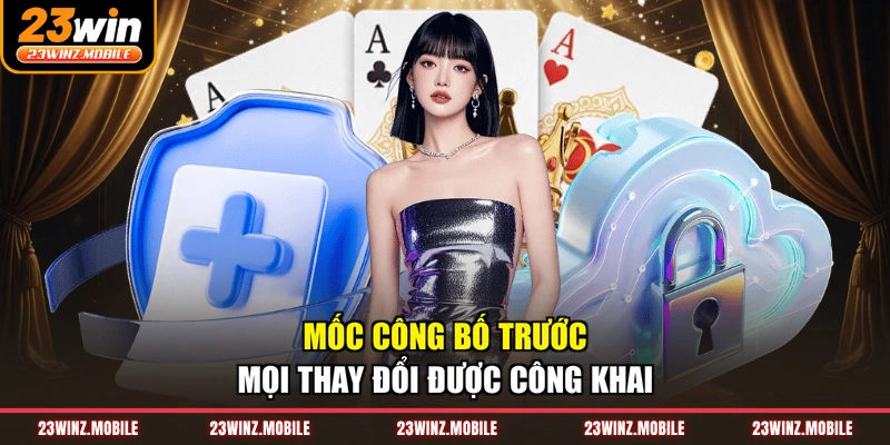 Mốc công bố trước mọi thay đổi được công khai