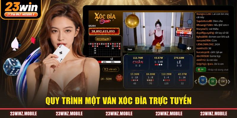 Quy trình một ván xóc đĩa trực tuyến